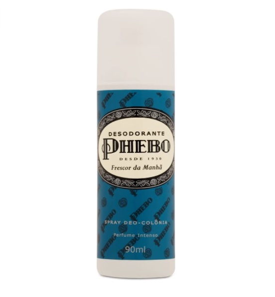 Desodorante Spray Frescor da Manhã, PHEBO, Azul, 90ml