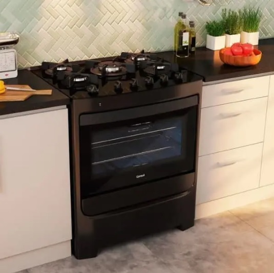 Fogão 5 Bocas Mesa de Vidro Consul Preto – Acendimento Automático CFS5VAE
