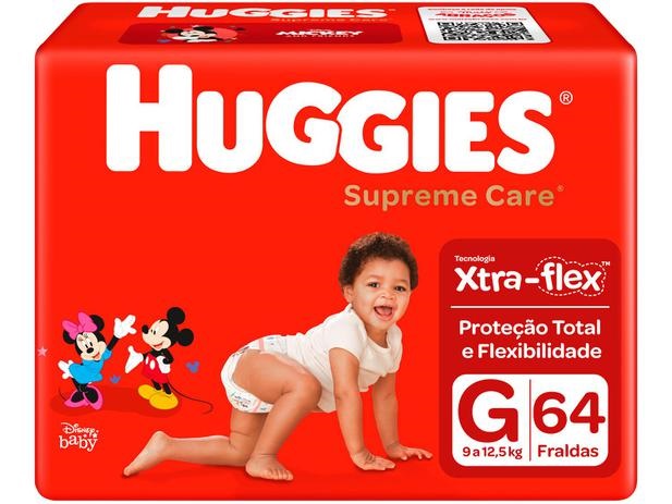 Fralda Huggies Supreme Care (Disponível nos tamanhos M, G, XG e XXG)