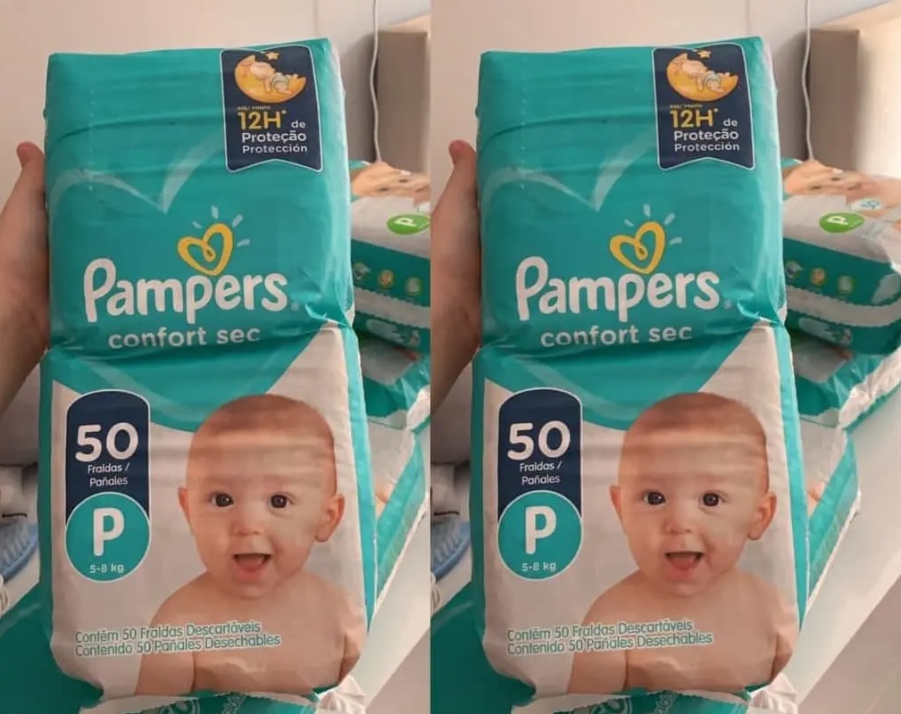 Fralda Pampers Confort Sec P – 50 fraldas