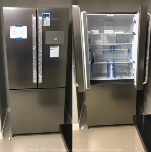 Geladeira/Refrigerador Brastemp Frost Free Evox – French Door 540,6L com Ice Maker Ative BRO80