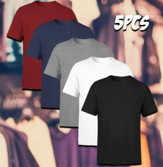 Kit 5 Camisetas Masculina SSB Brand Lisa Algodão 30.1 Premium