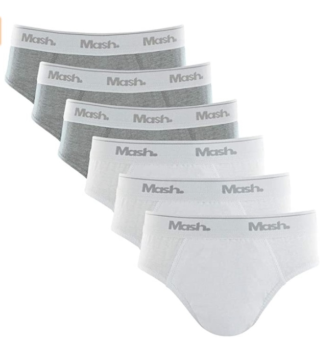 Kit 6 Cuecas Slip Algodão Infantil, Mash, Meninos