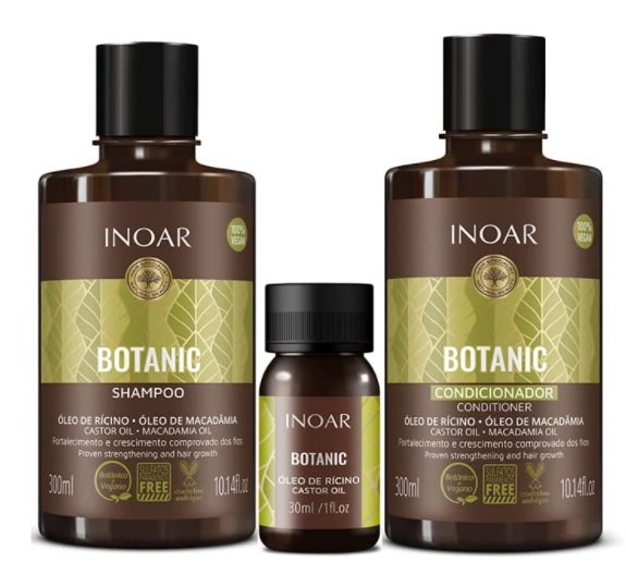 Kit Botanic Sh + Cond 300+ Óleo Rícino 30Ml, Inoar