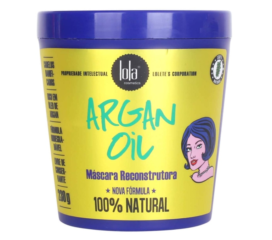 Mascara Argan Oil, Lola Cosmetics, Azul/Amarelo