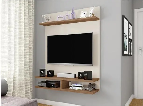 Painel para TV até 42” 1 Prateleira Caemmun