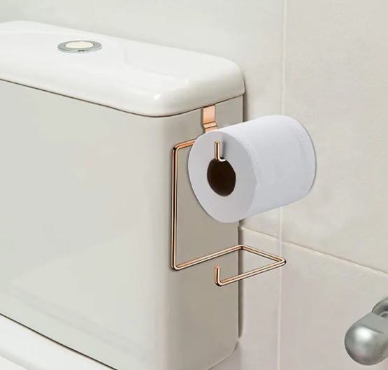 Papeleira Dupla para Caixa Acoplada Cobre, Future, Rose Gold