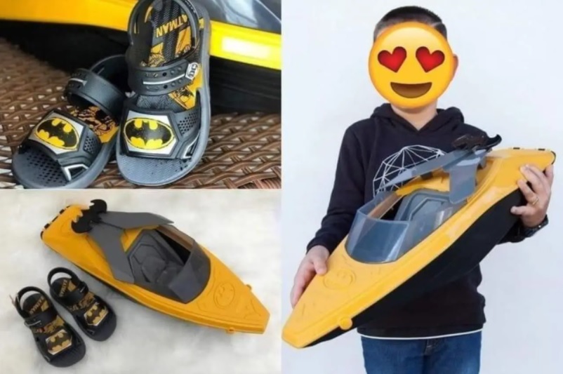 Sandália Infantil Grendene Kids Batman Boat