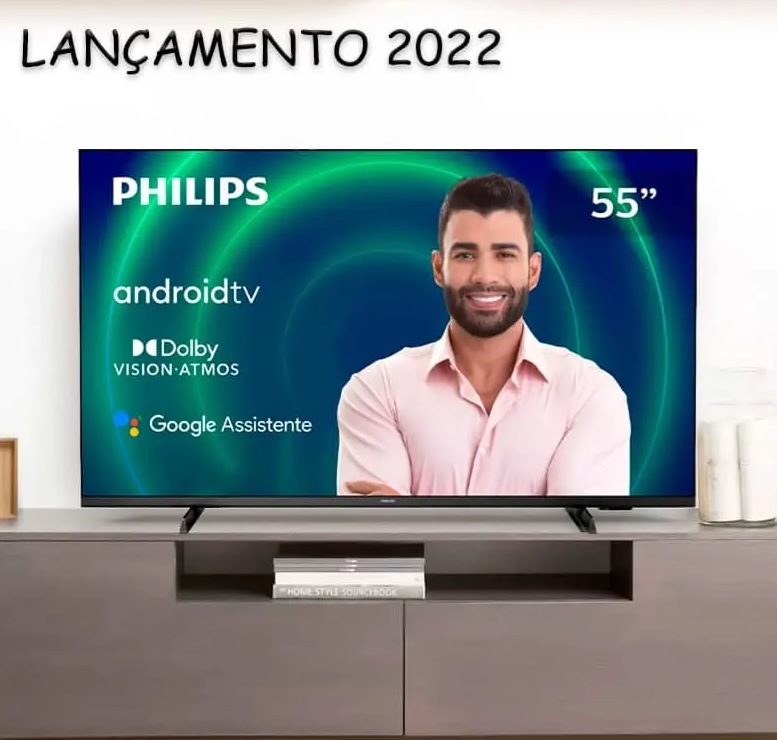 [APP SUBMARINO] Smart Tv Philips Android 55″ 4k 55pug7406/78, Google Assistant, Comando De Voz, Dolby Vision/Atmos, Vrr/Allm, Bluetooth