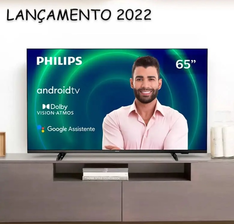 Smart TV 65” 4K UHD D-LED Philips 65PUG7406/78 – Android Wi-Fi Bluetooth Google Assistente