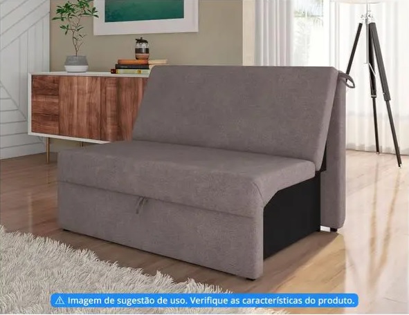 Sofá-cama Casal 2 Lugares Reclinável Suede – Matrix Malu