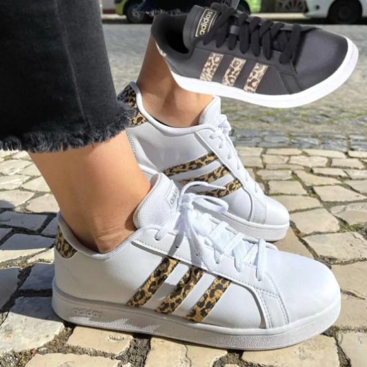 Tênis adidas Grand Court Leopard – Feminino