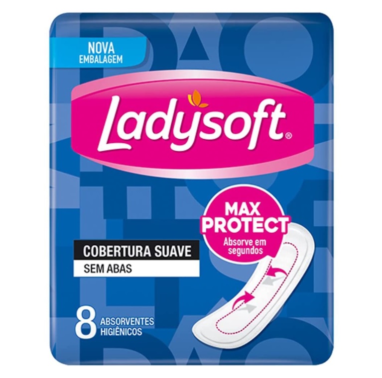 Absorvente, Ladysoft, Verde, Médio, 8