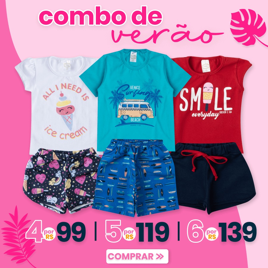 Monte seu combo com peças fresquinhas e confortáveis