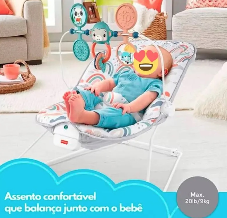 Cadeirinha de Descanso Fisher-Price FP Core GWV94 – Arco Íris 0 a 9kg