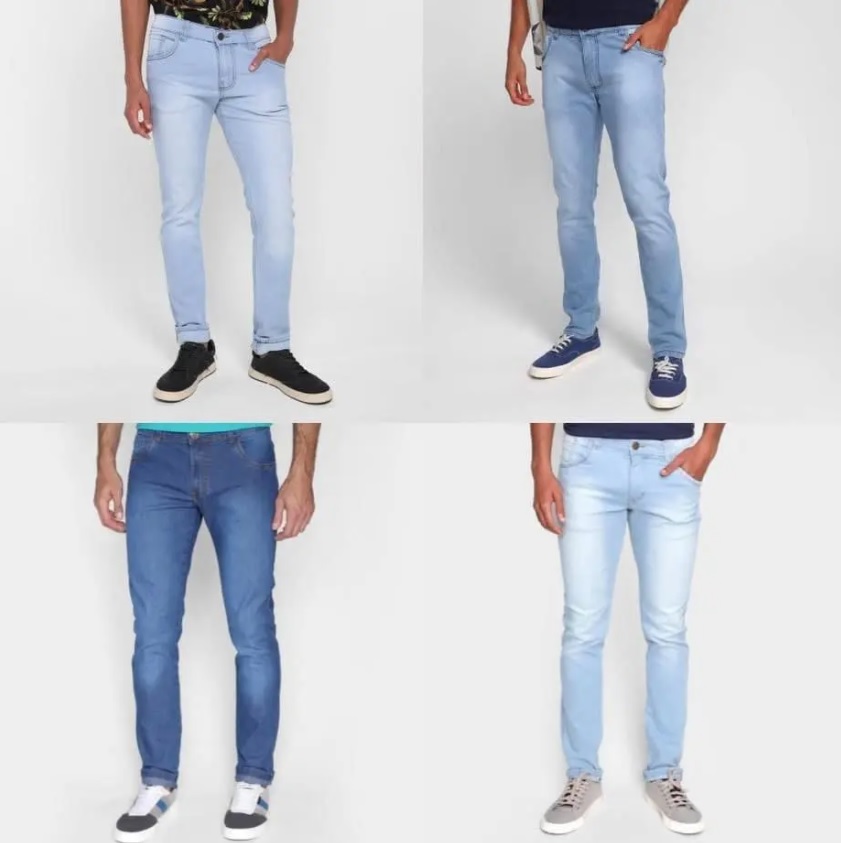 Calça Jeans Skinny Grifle Estonada Masculina