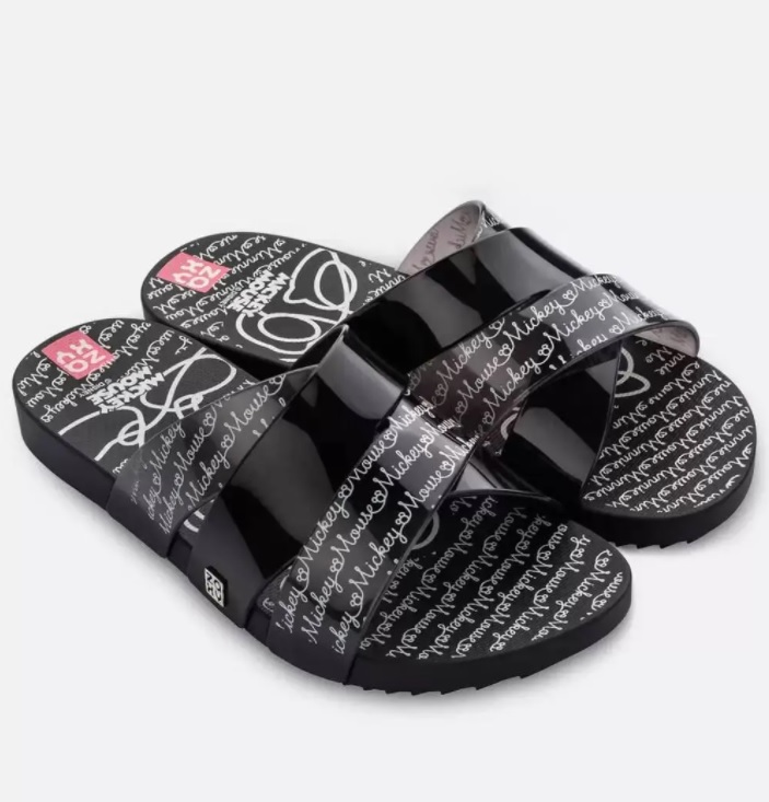 Chinelo Slide Mickey e Minnie, Zaxy, Feminino