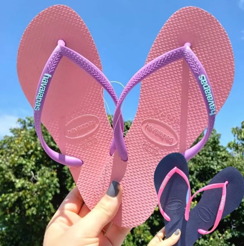 Chinelo Slim Logo Pop-Up, Havaianas, Meninas