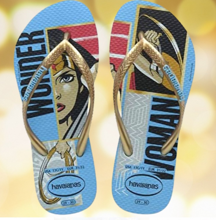 Chinelo Slim Wonder Woman, Havaianas, Meninas