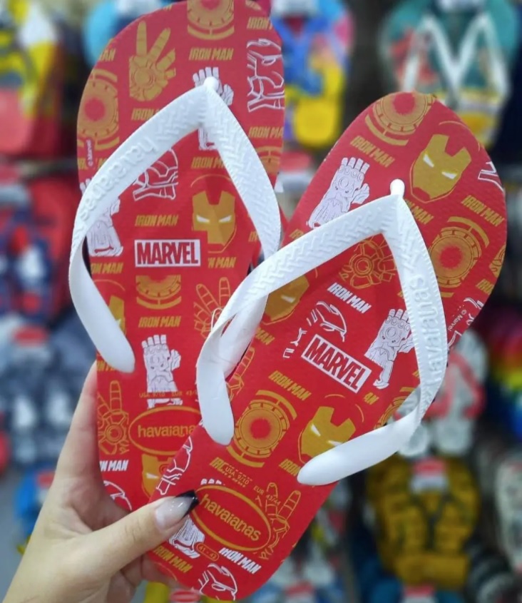 Chinelo Top Marvel Logomania, Havaianas, Criança Unissex