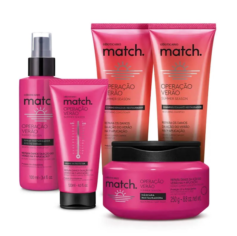 Combo Completo Match Operação Verão (5 itens)