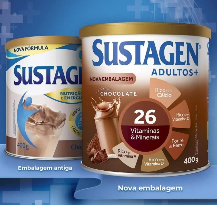 Complemento Alimentar Sustagen Adultos+ Sabor Chocolate – Lata 400g