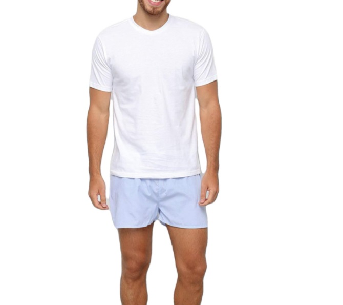 Conjunto Pijama Camiseta + Shorts, Duomo, Masculino