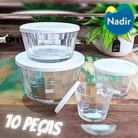 Conjunto de Tigelas de Vidro 10 Peças
