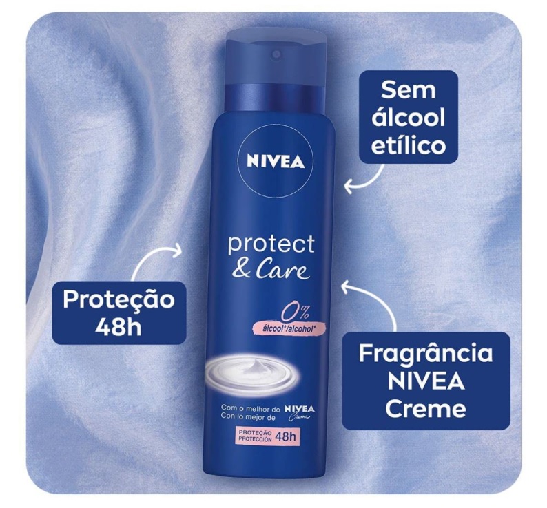 Desodorante Nivea Antitranspirante Aerosol Protect & Care Fem Promo 200Ml, Nivea