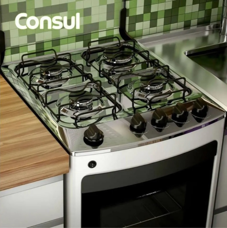 Fogão 4 Bocas Consul Branco Acendimento Automático – CFO4 NABUNA