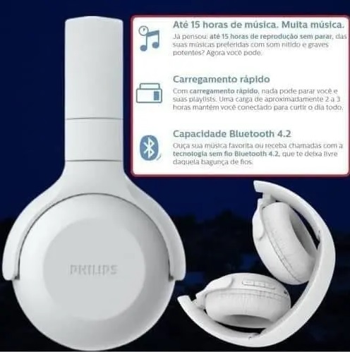 Fone de Ouvido Wireless Philips – TAUH202WT/00, Branco