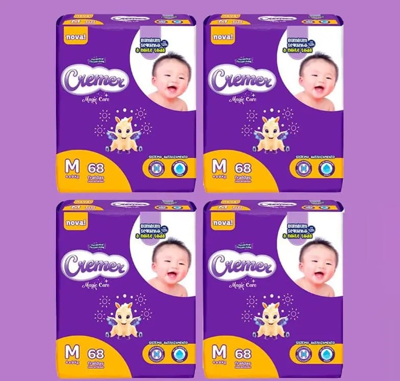 Fralda Cremer Hiper Tamanho M – 272 Unidades