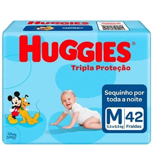 Fralda Huggies Tripla Proteção M – 42 fraldas