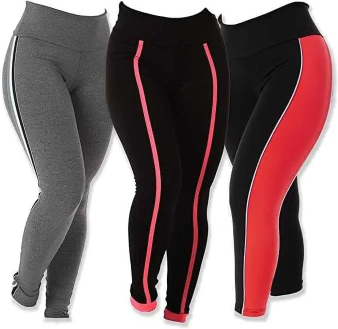 Kit 3 Calças Leggings Diversas Suplex