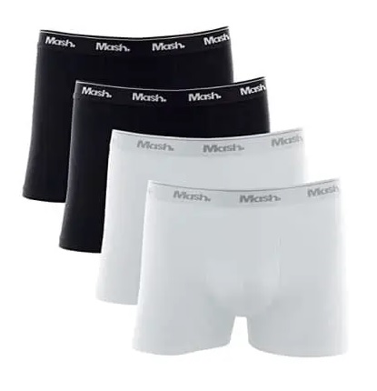 Kit 4 Cuecas Boxer Algodão Mash Masculino
