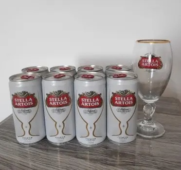 Kit Cerveja Stella Artois – 8 Latas 269ml + 1 Cálice 250ml