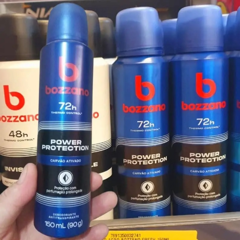Kit Desodorante Antitranspirante Aerossol Bozzano – Power Protection Masculino 150ml 6 Unidades