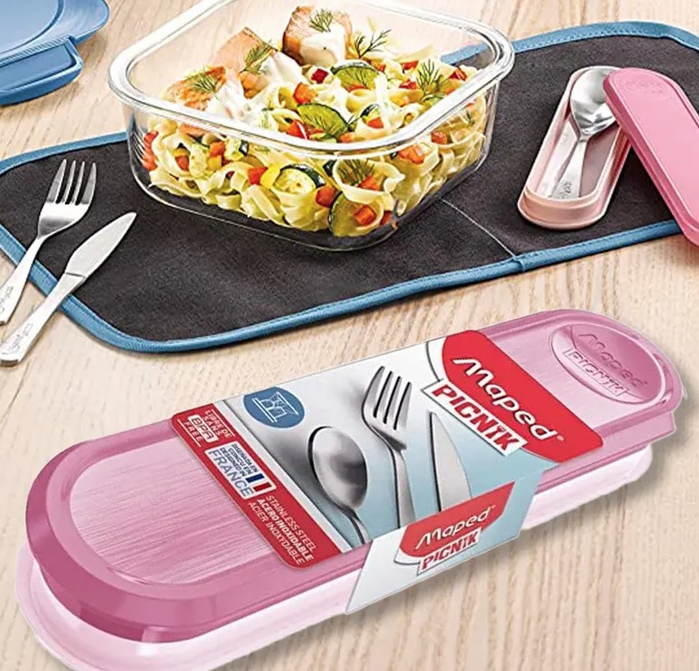 Kit Talheres Picnik Maped Rosa