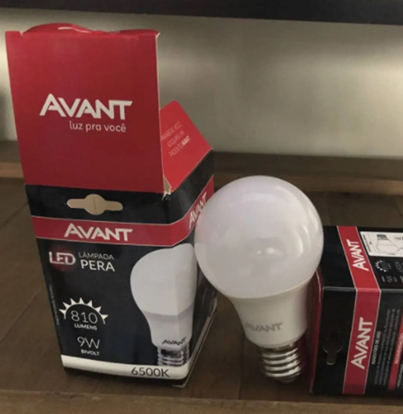 Lâmpada Led 9w Bulbo Soquete E27 Bivolt Branco Frio, 272061376, Avant