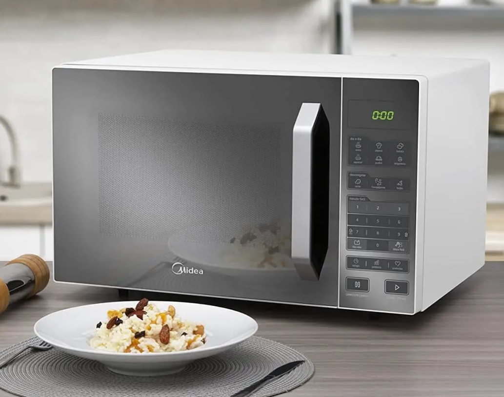 Micro-ondas 27L Branco Espelhado Midea LED127V MXSA27E1