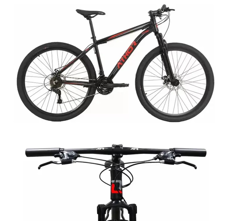 Mountain Bike Aro 29 Athor Premium Titan – Alumínio Freio a Disco 21 Marchas