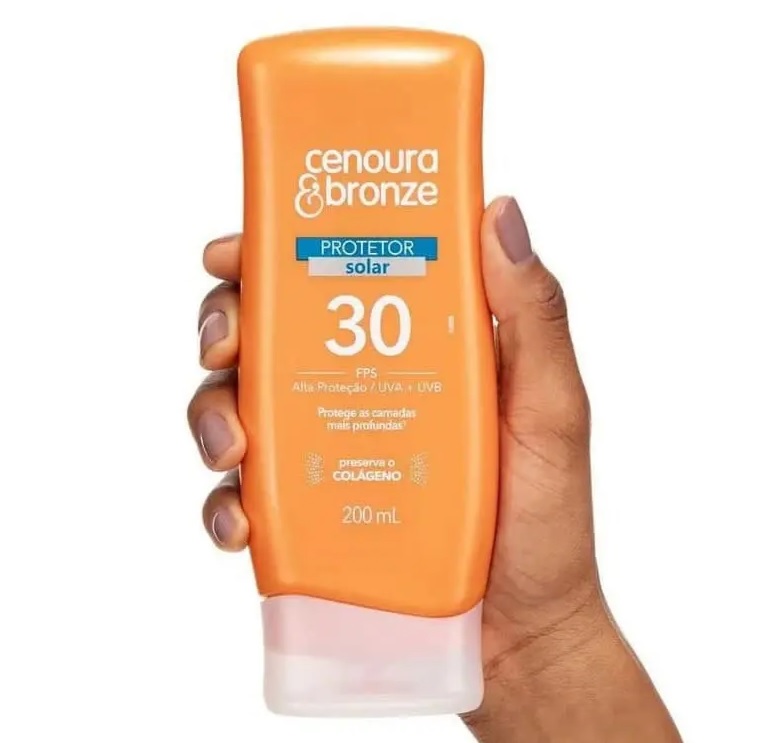 Protetor Solar Fps30 200ml, Cenoura e Bronze