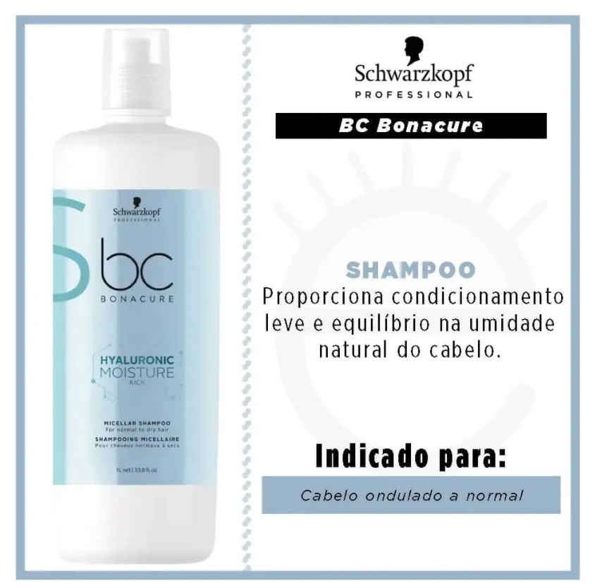 Schwarzkopf Professional BC Bonacure Hyaluronic Moisture Kick Micellar – Shampoo 1000ml