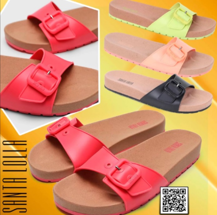 Slide Santa Lolla Hot Peach Feminina