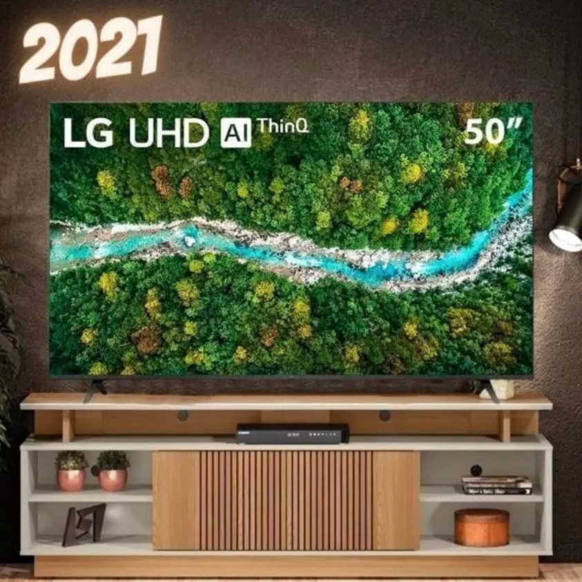 Smart TV 50″ LG 4K UHD 50UP7750 WiFi, Bluetooth, HDR, Inteligência Artificial ThinQ, Google, Alexa e Smart Magic 2021