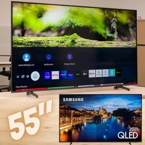 Smart TV QLED 4K Samsung 55″, Pontos Quânticos, Tela Ultra-Wide, Alexa built in e Wi-Fi – 55Q60AA