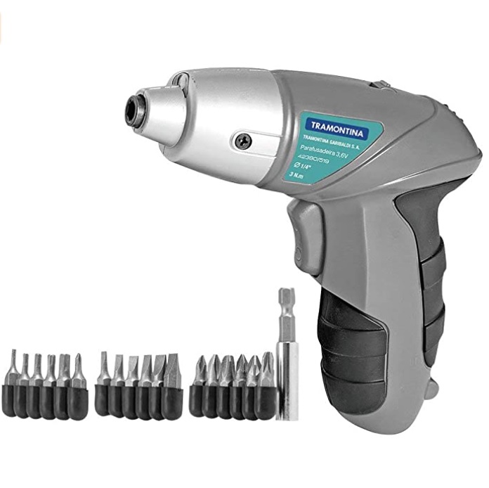 Parafusadeira Elétrica Tramontina 42380519 – à Bateria 3,6V 1/4 Velocidade Reversível