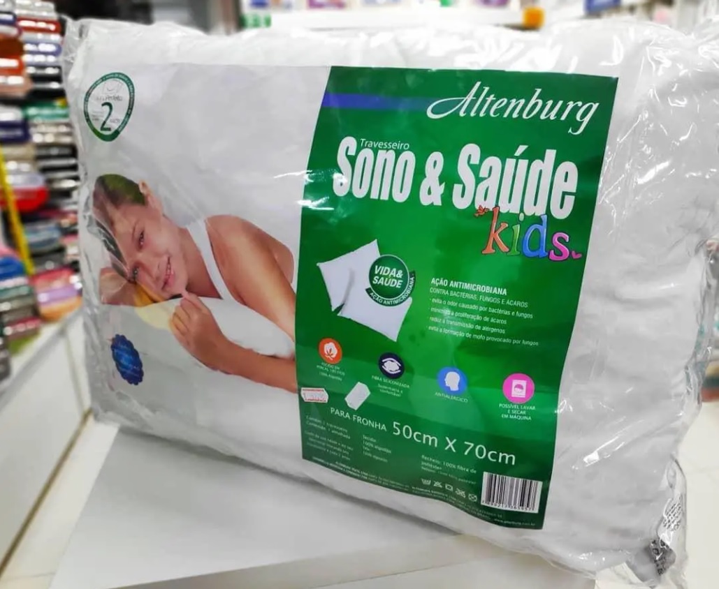 Travesseiro Sono e Saúde Kids Altenburg Liso Tecido