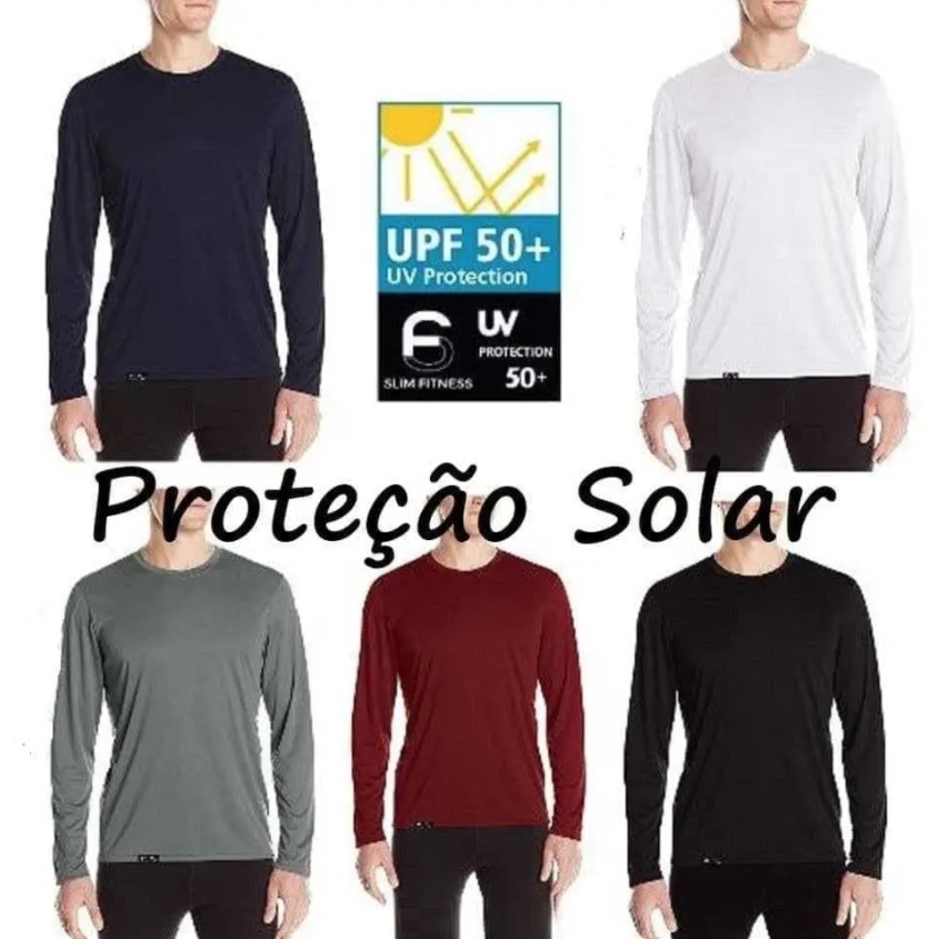 Camiseta Proteção Solar Permanente UV50+ Tecido Gelado – Slim Fitness