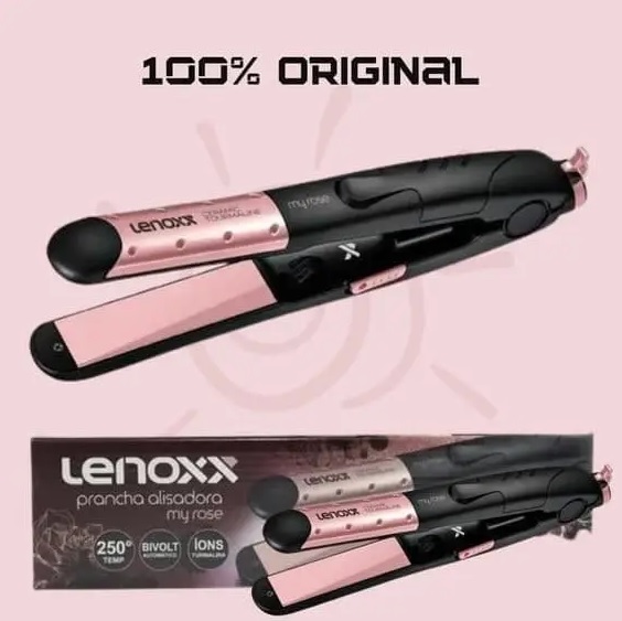 Chapinha/Prancha de Cabelo Lenoxx My Rose – Ceramic Tourmaline com Íons 250ºC